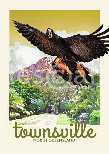 Townsville Poster 'Black Cockatoo' with watermark