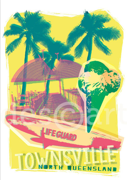 Townville Poster 'Life Guard' with watermark